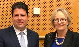 Julie Girling with Fabian Picardo