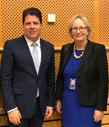 Julie Girling with Fabian Picardo